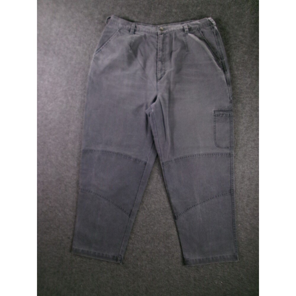 LL Bean Cargo Pants Womens 16 Petite Gray Workwear Outdoor Hiking Black Label